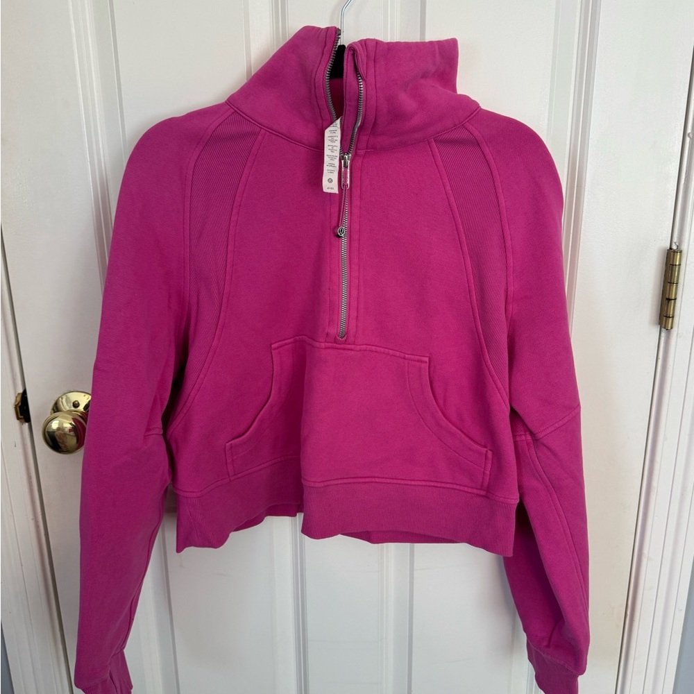lululemon athletica Sonic Pink Scuba Half Zip